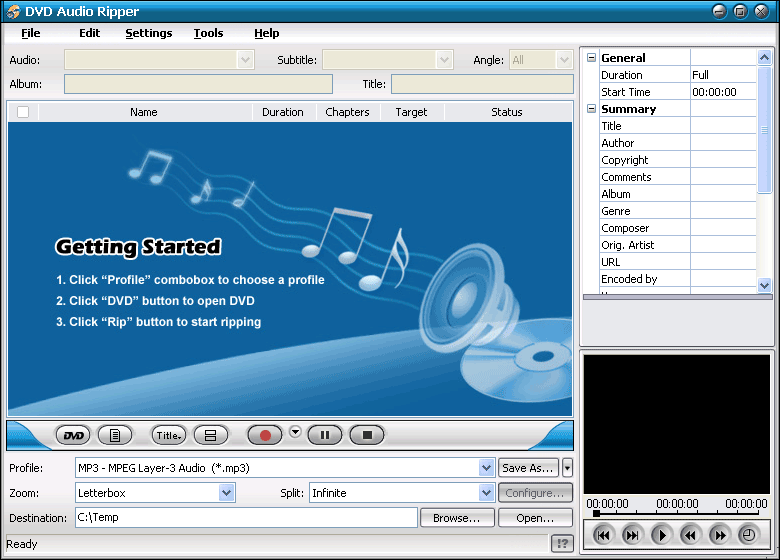 A DVD movie soundtrack ripper, extract soundtracks from DVDs to MP3 or WAV