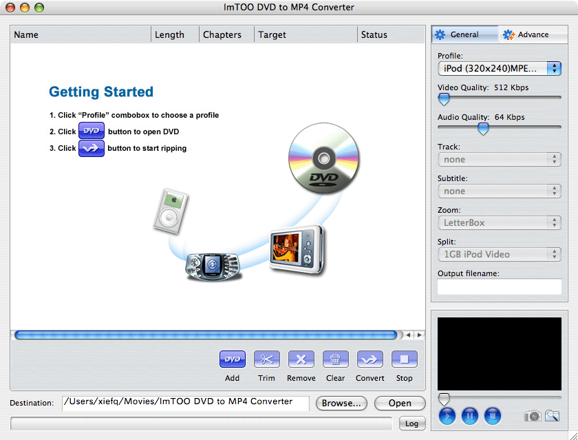 It converts DVD to MP4 video format for Mac