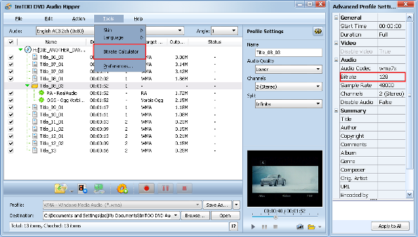 DVD audio ripper