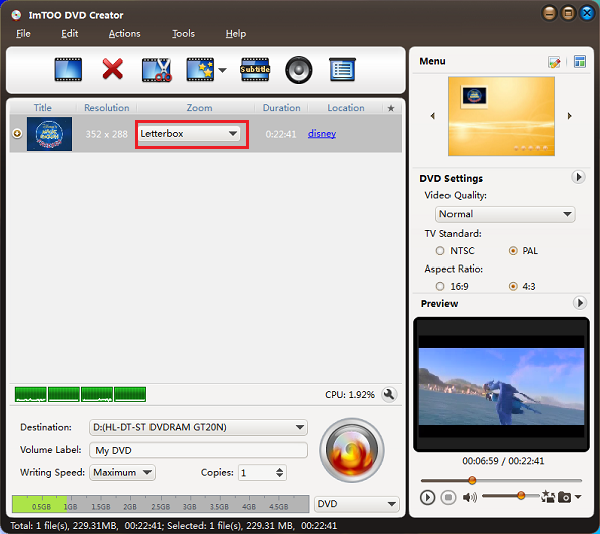 How to write video files to dvd