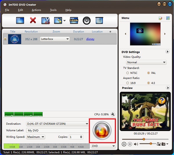 convert and burn m4v to dvd