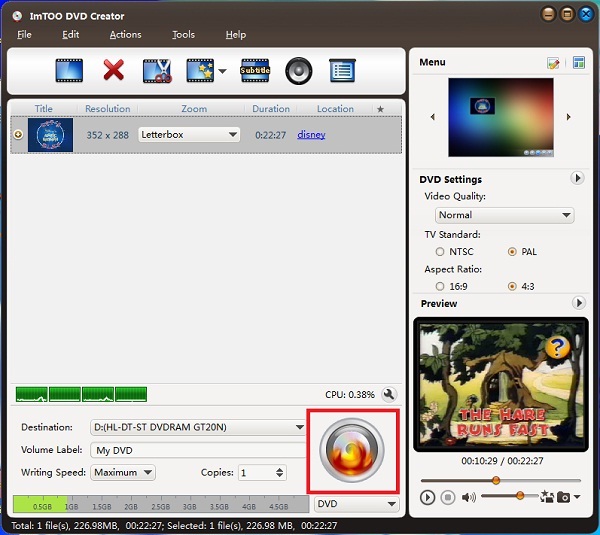 Burn MPEG4 to DVD