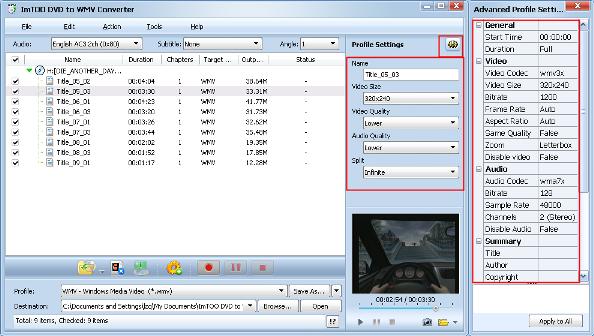 convertire DVD in WMV