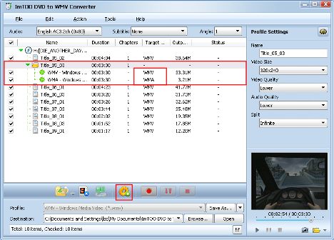 convertire DVD in WMV