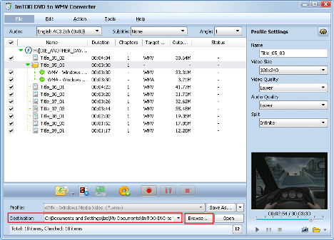 convertire DVD in WMV