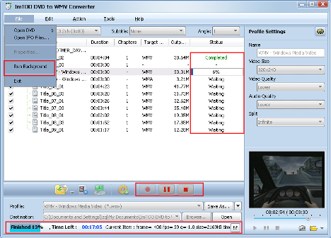 convertire DVD in WMV