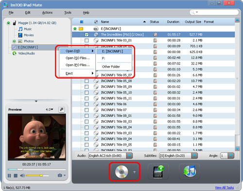 Transfer DVDs to iPad