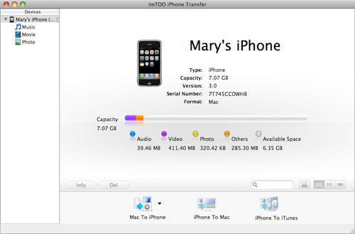 ImTOO iPhone Transfer for Mac