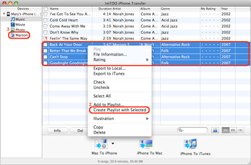 ImTOO iPhone Transfer for Mac