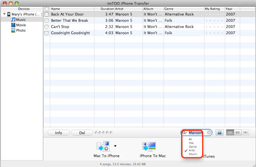 ImTOO iPhone Transfer for Mac
