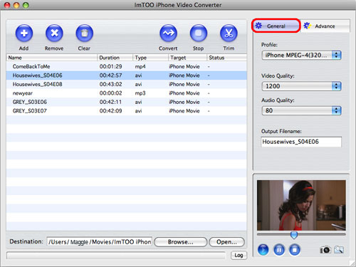 ImTOO iPhone Video Converter per Mac