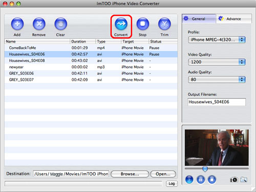 ImTOO iPhone Video Converter for Mac