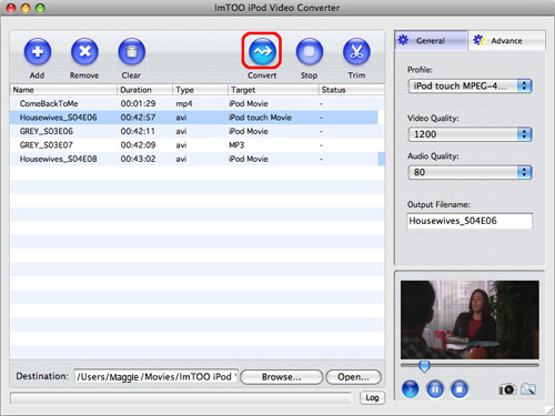 ImTOO iPod Video Converter for Mac