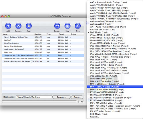 ImTOO MP4 Converter for Mac