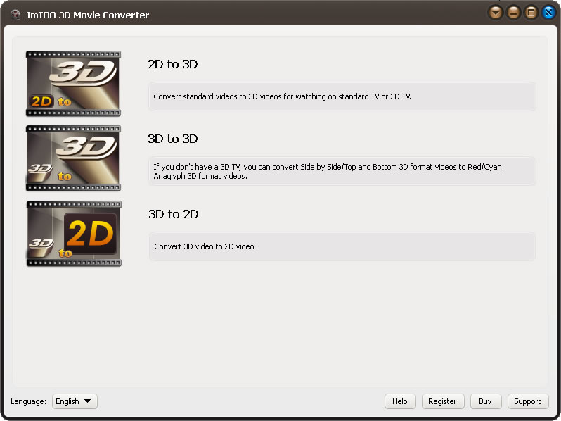 ImTOO 3D Movie Converter screenshot