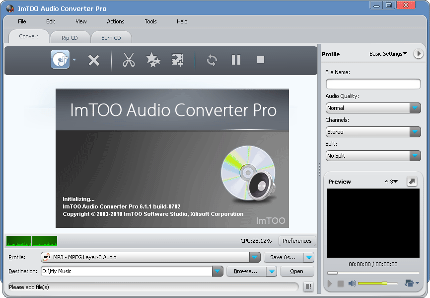 Audio  Converter on Imtoo Audio Converter Pro Screenshot  Audio Converter  Mp3 Converter