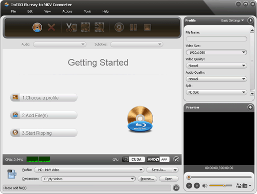 ImTOO Blu-ray to MKV Converter Screenshot