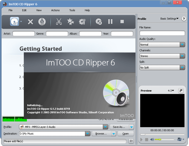 ImTOO CD Ripper 6.3.0.0805 screenshot