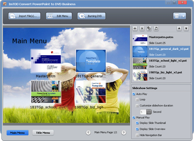 ImTOO Convert PowerPoint to DVD Personal screenshot