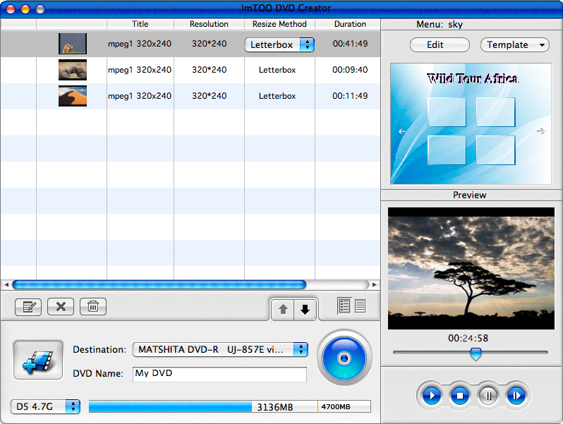 ImTOO DVD Creator for Mac