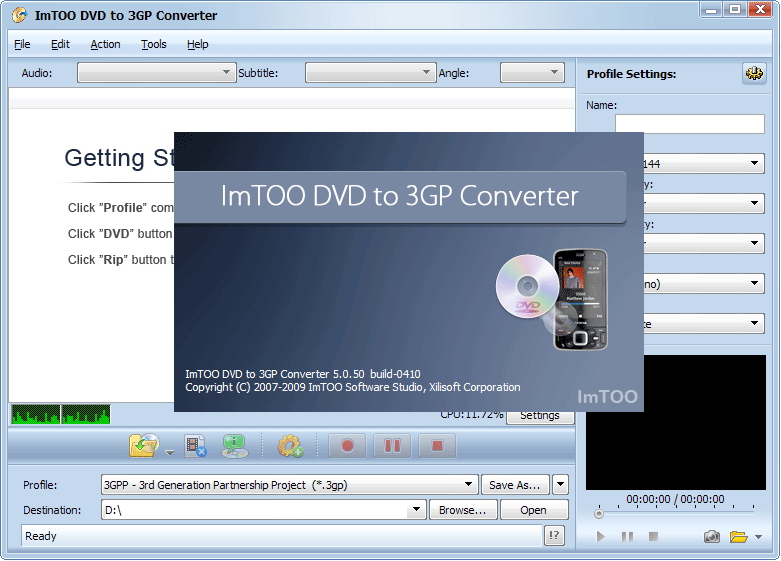 ImTOO DVD to 3GP Converter