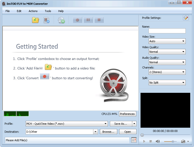 ImTOO FLV to MOV Converter
