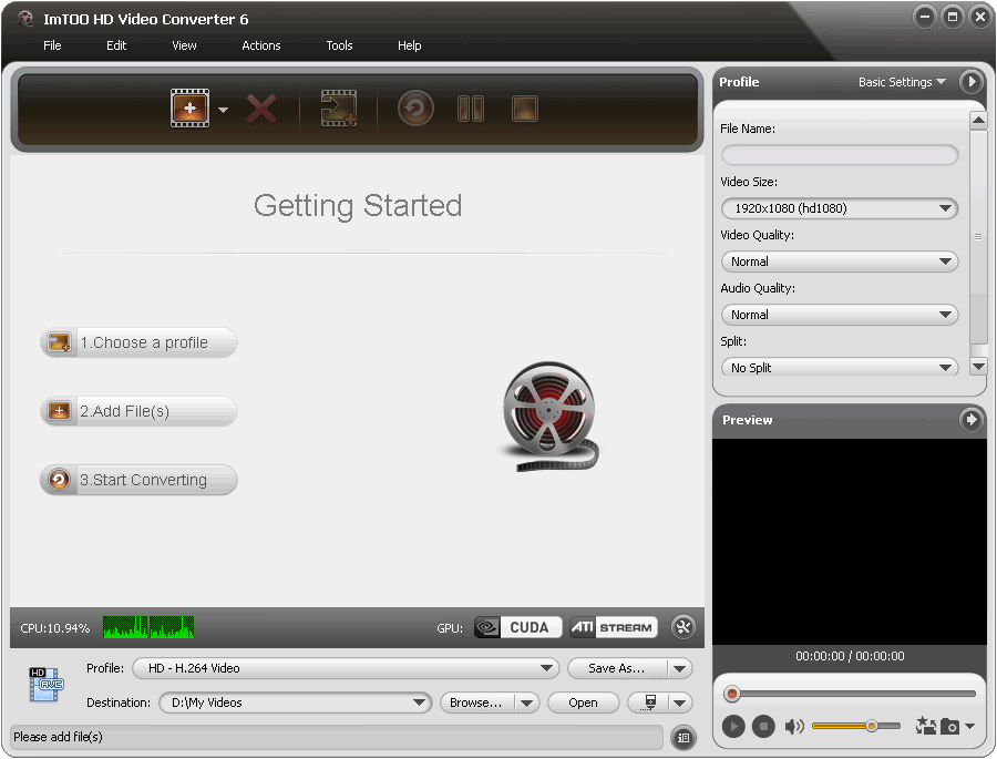 ImTOO HD Video Converter 6.6.0.0623 screenshot