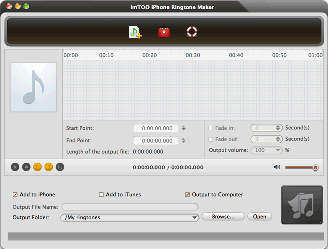 ImTOO iPhone Ringtone Maker for Mac Screenshot
