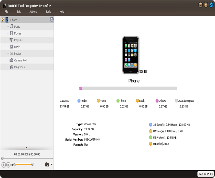 ImTOO iPod Computer Transfer screenshot