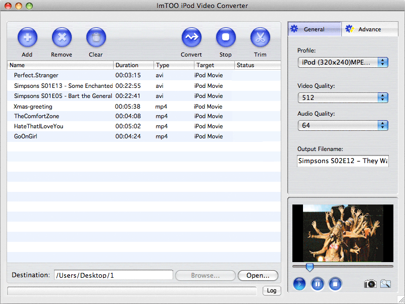 ImTOO iPod Video Converter for Mac