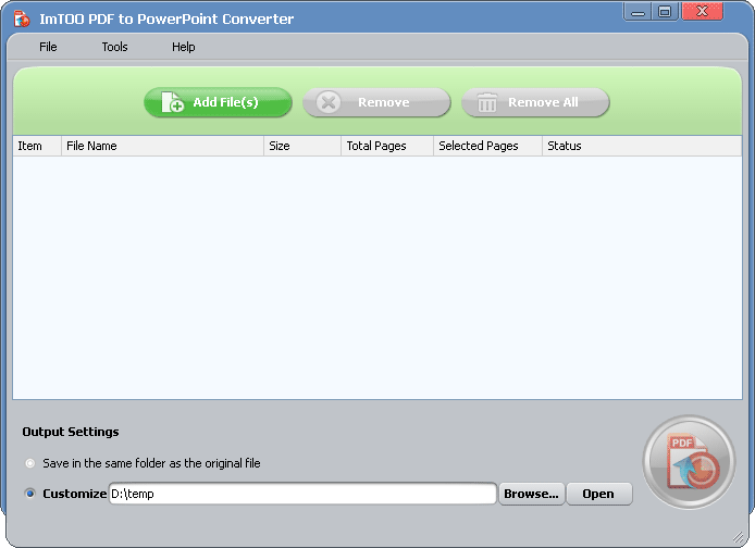 ImTOO PDF to PowerPoint Converter 1.0.2.0927 full