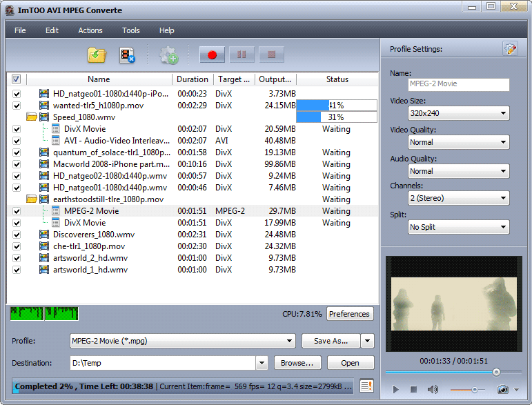 ImTOO AVI MPEG Converter