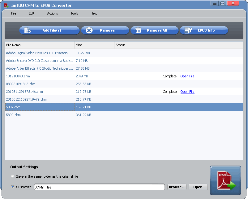 CHM to EPUB Converter