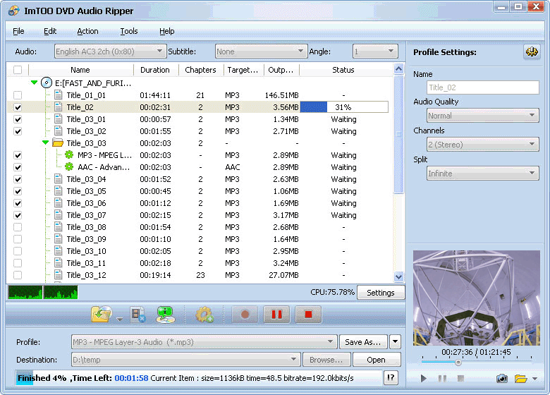 ImTOO DVD Audio Ripper