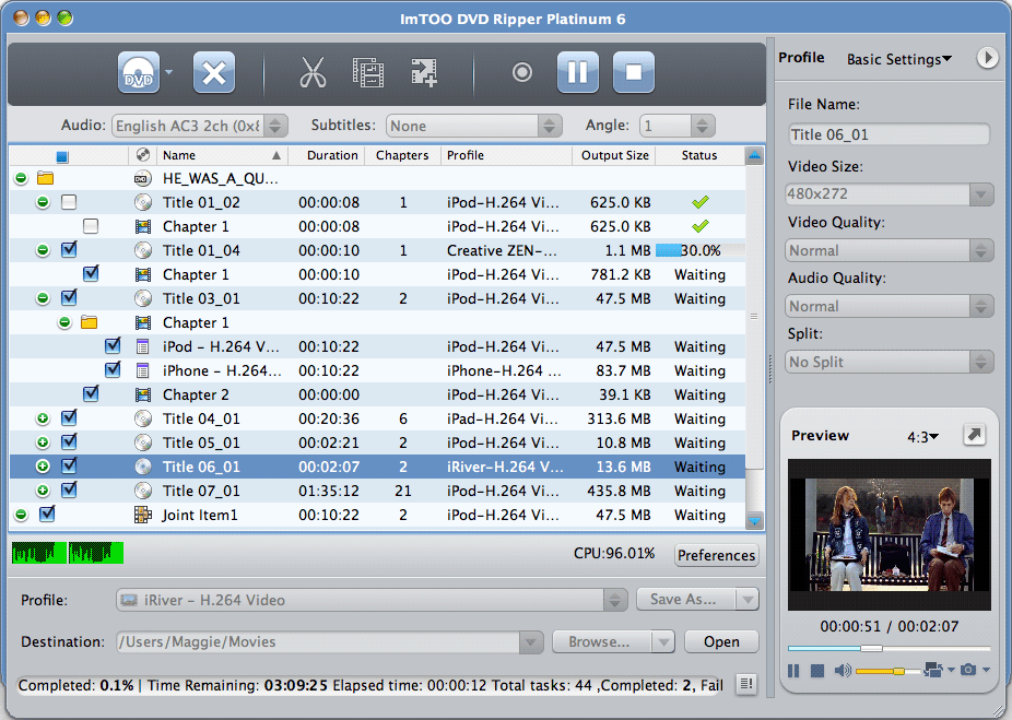 ImTOO DVD Ripper Platinum for Mac 7.0.0.1121 full