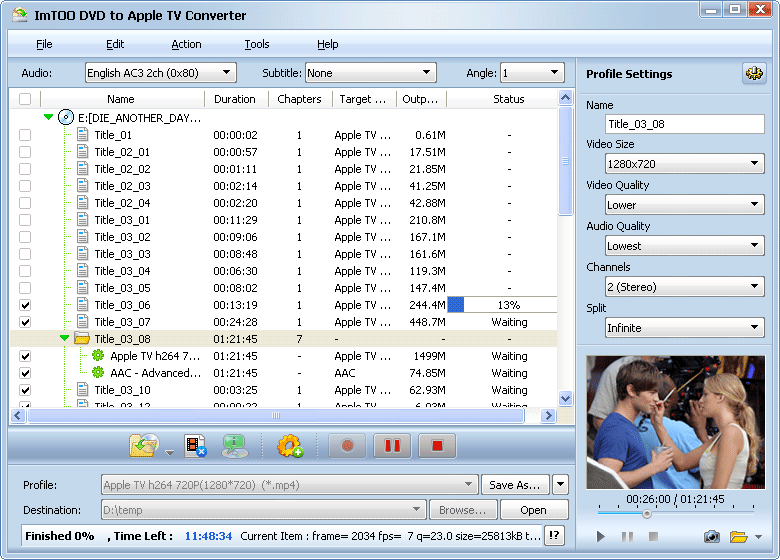 ImTOO DVD to Apple TV Converter