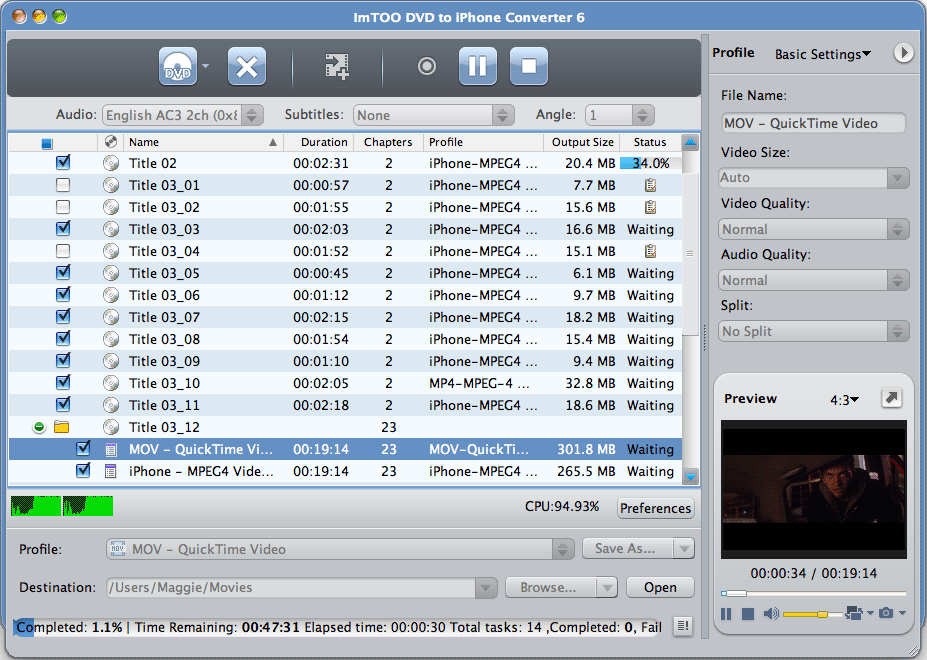 ImTOO DVD to iPhone Converter for Mac software