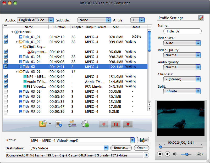 ImTOO DVD to MP4 Converter for Mac