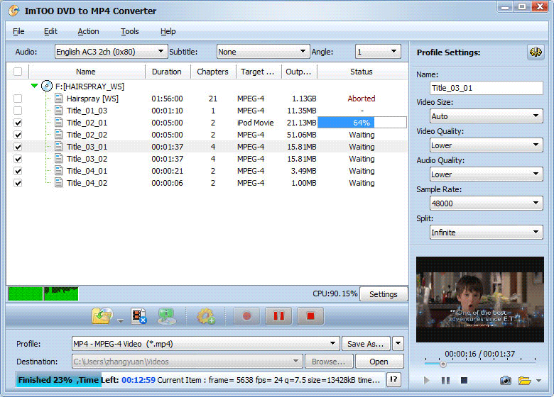 ImTOO DVD to MP4 Converter