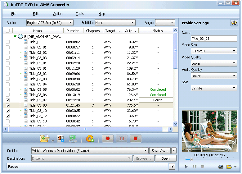 ImTOO DVD to WMV Converter