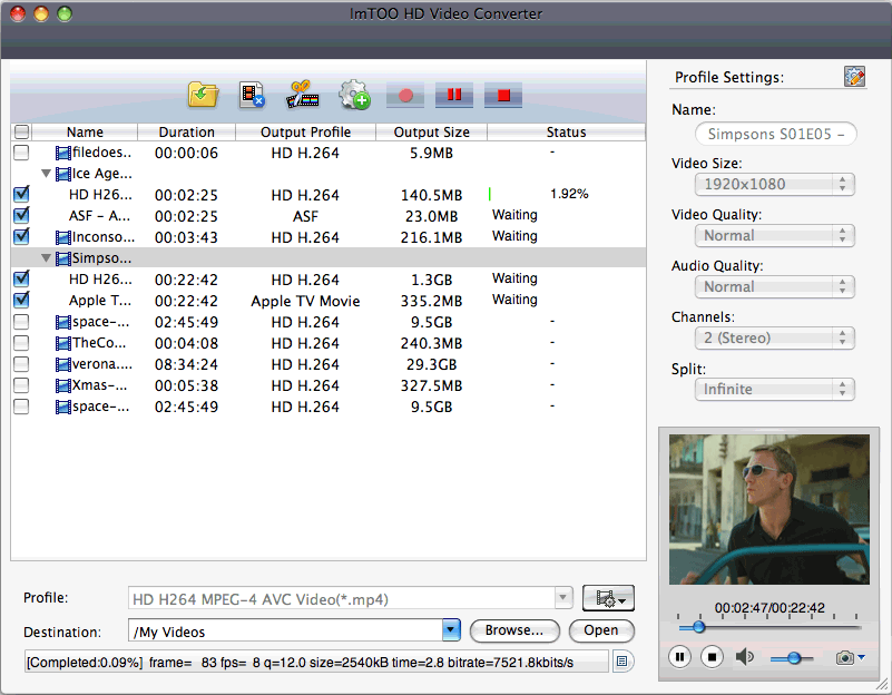 ImTOO HD Video Converter for Mac