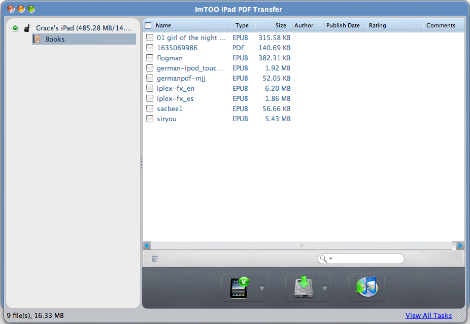 ImTOO iPad PDF Transfer for Mac