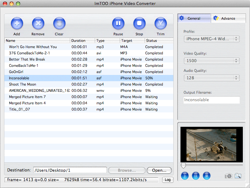 ImTOO iPhone Video Converter per Mac