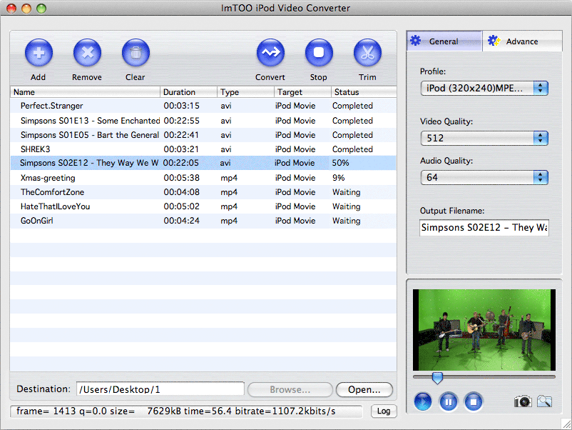 ImTOO iPod Video Converter for Mac