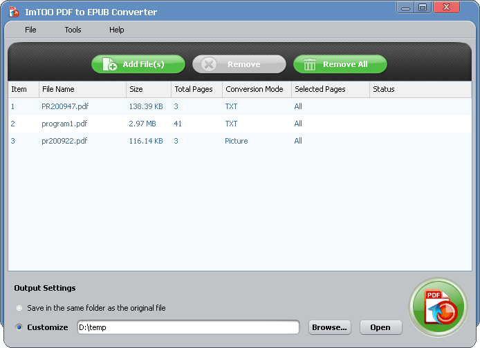 PDF in EPUB