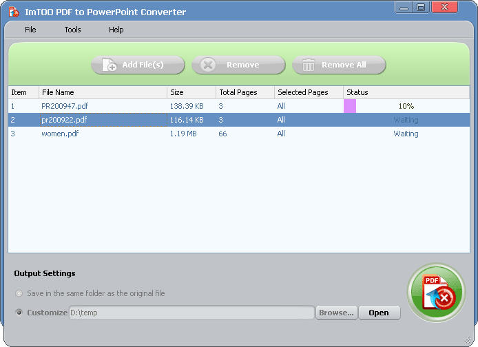 ImTOO PDF to PowerPoint Converter