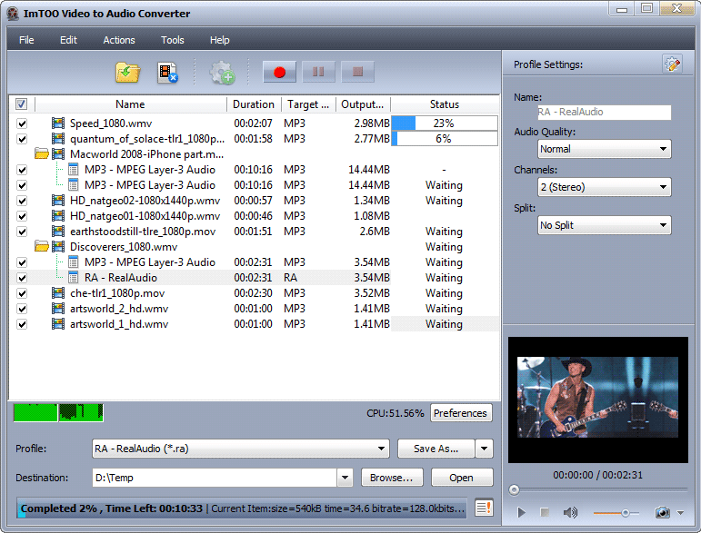 ImTOO Video to Audio Converter