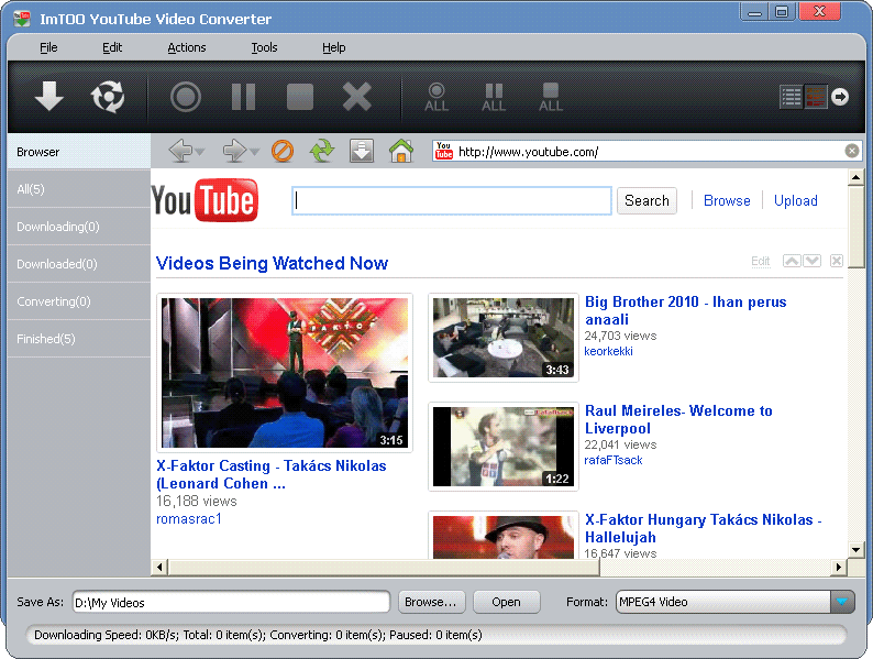 ImTOO YouTube Video Converter