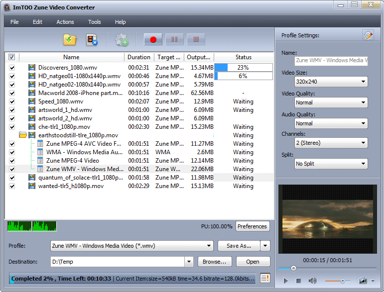 ImTOO Zune Video Converter