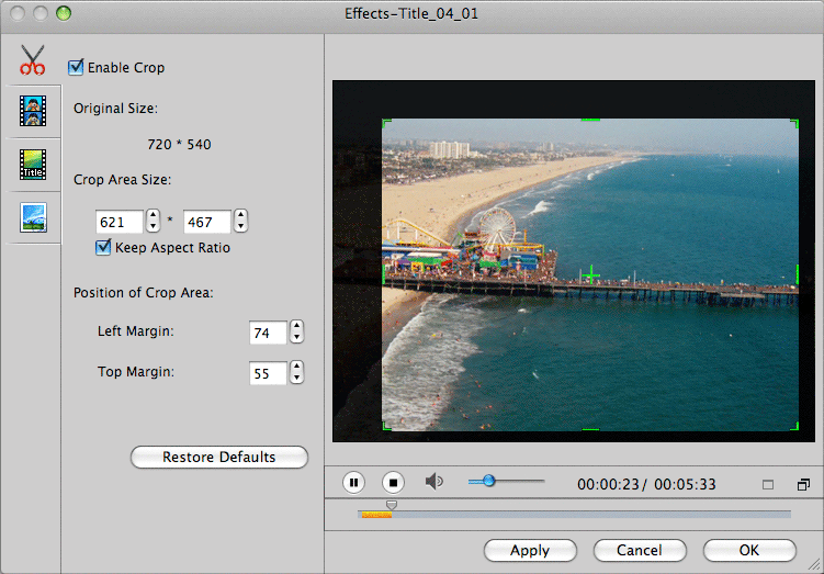 ImTOO DVD Ripper Standard for Mac effect